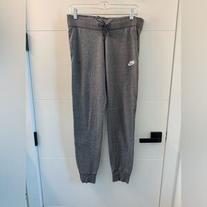 Nike Charcoal Gray Fleece Joggers with Logo
